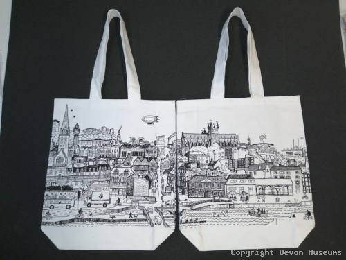 Exeter cityscape shopper bag product photo